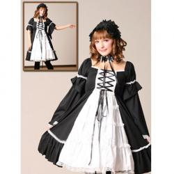 Amanda99 Black White Lace Cotton Lolita Dress