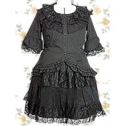 Amanda99 Black Lace Lolita Blouse And Skirt