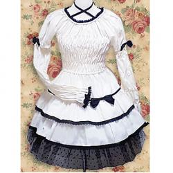 Amanda99 White Ruffle Long Sleeves Lolita Dress