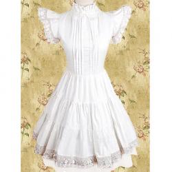 Amanda99 White Lace Pintcuks Lolita Dress