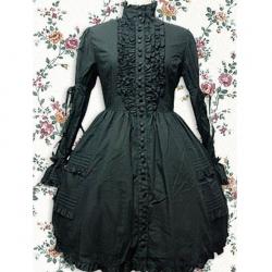 Amanda99 Black Long Sleeves Lolita Dress