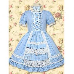 Amanda99 Blue Lace Ruffles Lolita Dress