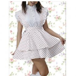 Amanda99 White Polka Dot Lolita Dress