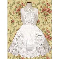Amanda99 White Sleeveless Cotton Lolita Dress