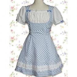 Amanda99 Blue And White Shepherd Check Lolita Dress