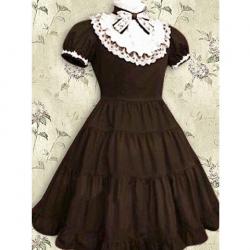 Amanda99 Short Sleeves Lace Cotton Lolita Dress