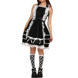 Amanda99 Black Halter Sleeveless Lolita Dress
