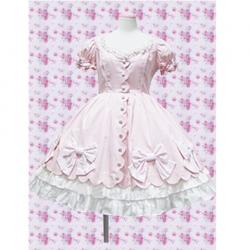 Amanda99 Pink Puff Sleeves Lolita Dress