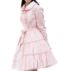 Amanda99 Pink Long Sleeves Ruffle Lolita Dress