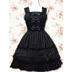 Amanda99 Black Bow Lace Sleeveless Lolita Dress