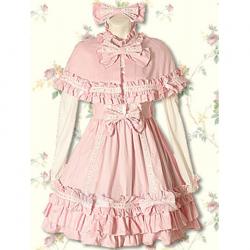 Amanda99 Pink Cape Lolita Dress