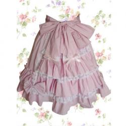 Amanda99 Pink Cotton Bow Lolita Skirt