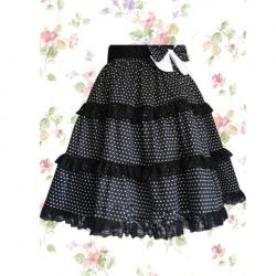 Amanda99 Beautiful Black Cotton Lolita Skirt