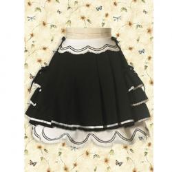 Amanda99 Black Ruffle Lolita Skirt