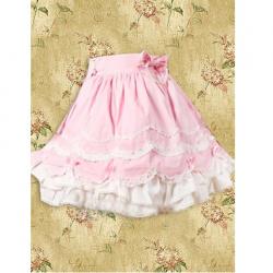 Amanda99 Pink Lace Ruffles Lolita Skirt