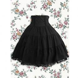 Amanda99 Black Lace Ruffles Lolita Skirt