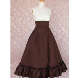 Amanda99 Coffee Two Tiers Of Ruffle Lolita Skirt