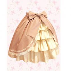 Amanda99 Pink Pleated Multi Layers Bow Lolita Skirt