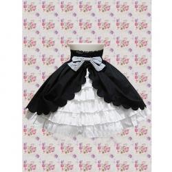 Amanda99 Black And White Multi-layer Lolita Skirt