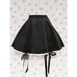 Amanda99 Black Ribbon Lolita Skirt