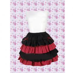 Amanda99 Black And Red Multi-tier Lolita Skirt