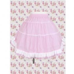 Amanda99 Pink Stripes Lolita Skirt