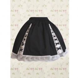 Amanda99 Black Polka Lace Lolita Skirt