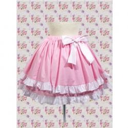 Amanda99 Pink Ruffles Bow Lolita Skirt