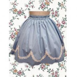 Amanda99 Blue Scalloped Lace Lolita Skirt