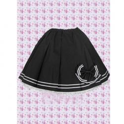 Amanda99 Black Lolita Skirt With Bow Decoration