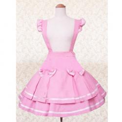 Amanda99 Pink Polka Multi-layer Lolita Skirt