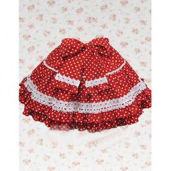Amanda99 Red Lace Ruffles Bow Lolita Skirt