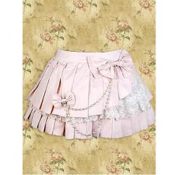 Amanda99 Pink Lace Lolita Pleated Skirt