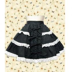 Amanda99 Black Lace Bows Lolita Skirt