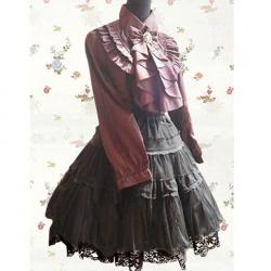 Amanda99 Black Lace Tulle Cotton Lolita Skirt