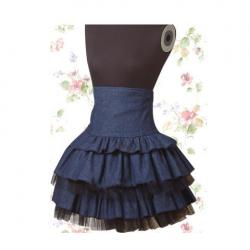 Amanda99 Lovely Multi Ruffles Lace High Waist Cotton Lolita Skirt
