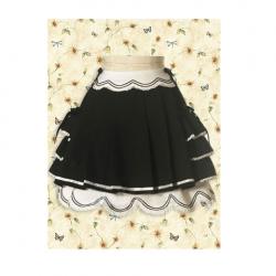 Amanda99 Black Ruffle Lolita Skirt