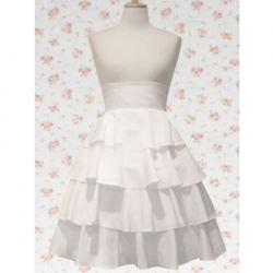Amanda99 Cotton White Multi-layer Lolita Skirt