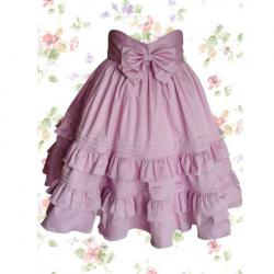 Amanda99 Cotton Ruffles Bow Lolita Skirt