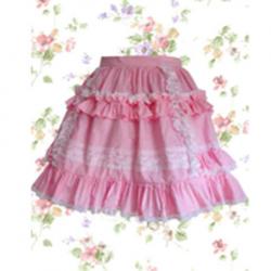 Amanda99 Pink Cotton Pleated Lolita Skirt