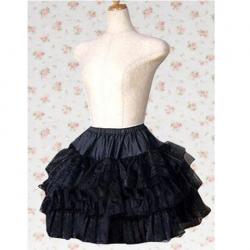 Amanda99 Cotton Black Multi-layer Lolita Skirt