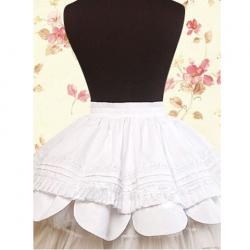 Amanda99 White Scalloped Cotton Lolita Skirt
