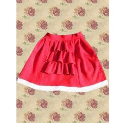 Amanda99 Red Ruffles Cotton Lolita Skirt