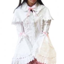 Amanda99 White Cotton Long Sleeves Lolita Shirt