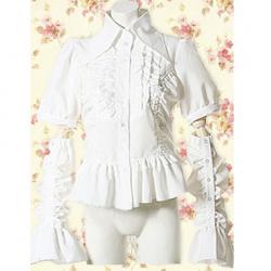 Amanda99 White Ruffles Cotton Lolita Blouse