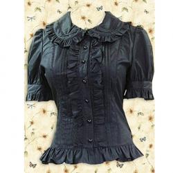 Amanda99 Black Ruffle Lolita Blouse