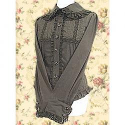 Amanda99 Brown Lace Ruffles Lolita Blouse