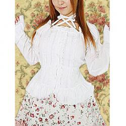 Amanda99 White Ruffles Long Sleeves Lolita Blouse