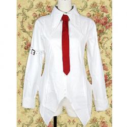 Amanda99 White Long Sleeves Lolita Blouse With Red Tie