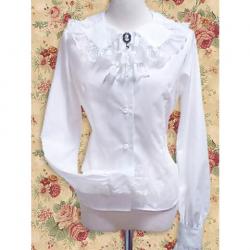 Amanda99 White Lace Collar Long Sleeves Lolita Shirt